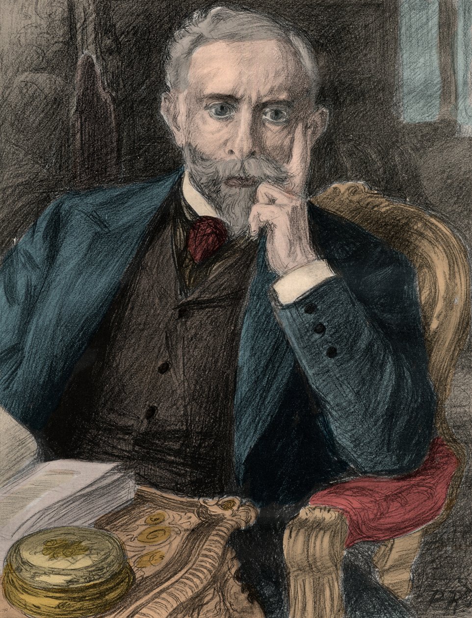 Retrato de Paul Cambon (1843-1924), embaixador da França na Grã-Bretanha (1898-1920). de Woodbine K. Hinchliff