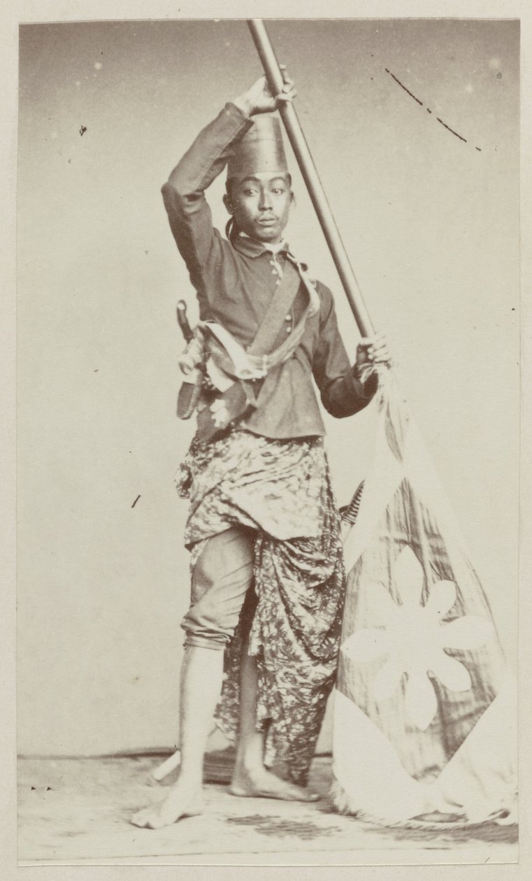 Retrato de um porta-estandarte de Woodbury and Page