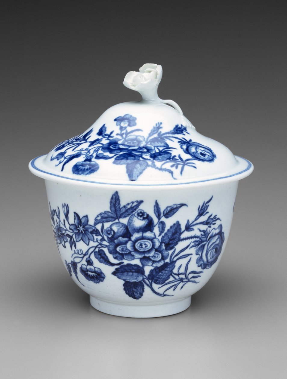 Sugar Bowl coberto, c. 1760-1780 (porcelana em pasta mole) de Worcester Porcelain Manufactory