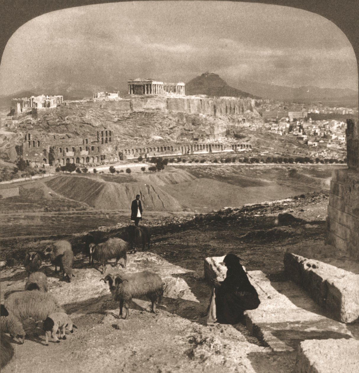 A Acrópole, Atenas, Grécia, 1902. de Works and Sun Sculpture Studios