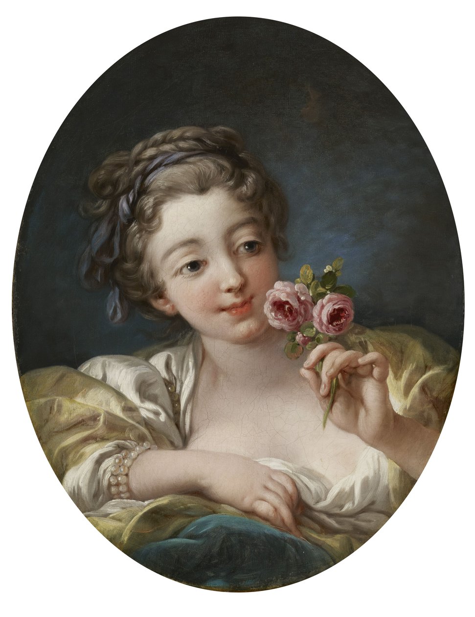 Menina com rosas de François Boucher