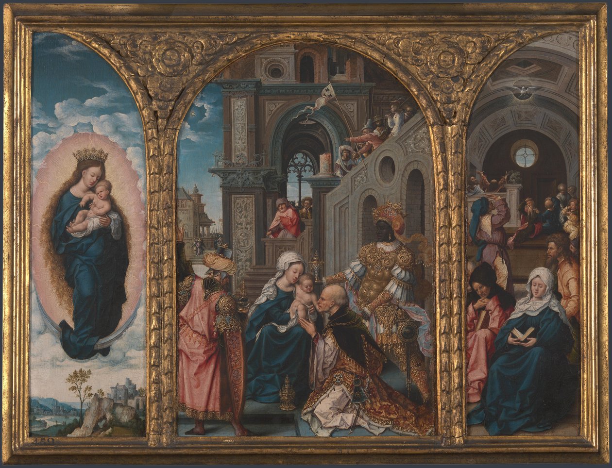 Adoração dos Reis de Workshop of Jan Gossaert