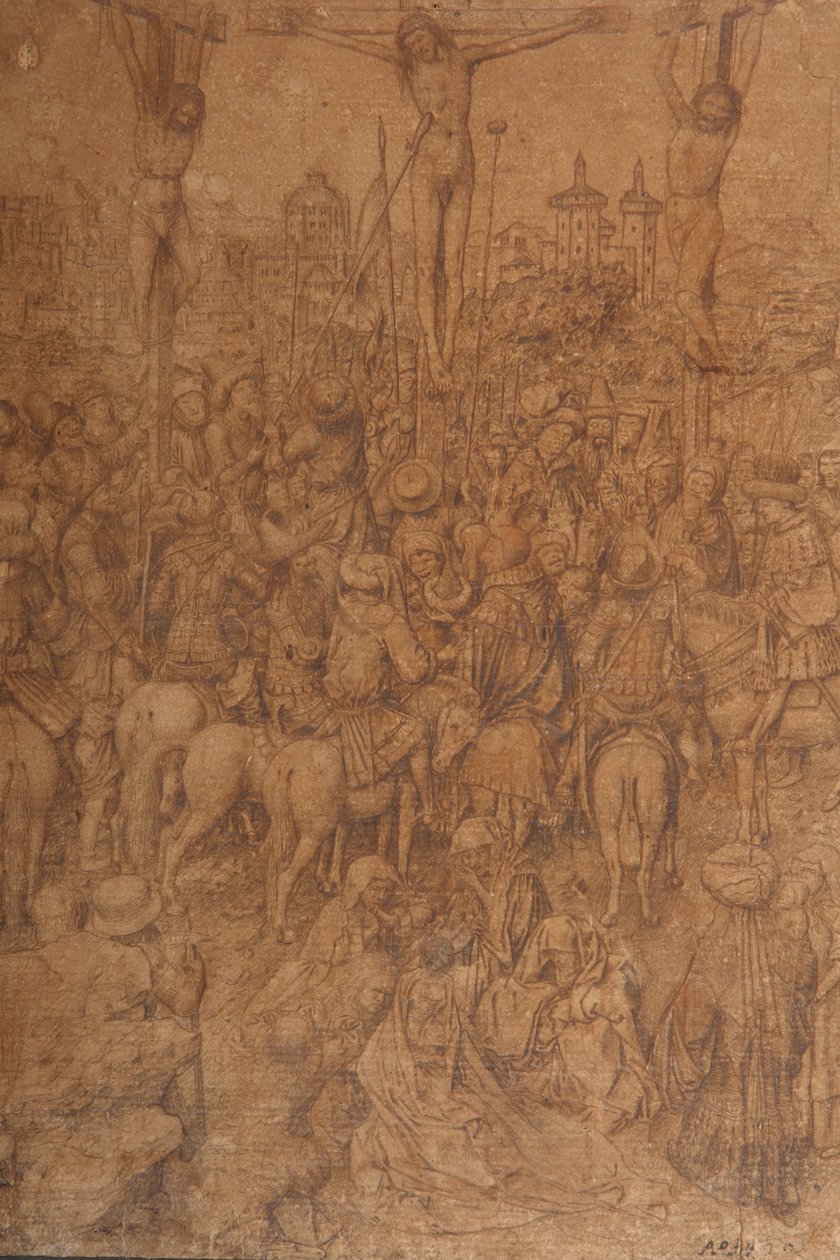 Crucificação de Cristo de Workshop of Jan van Eyck
