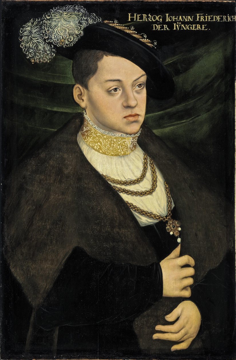 Johann Ernst, duque de Saxe-Coburg de Workshop of Lucas Cranach the Elder  