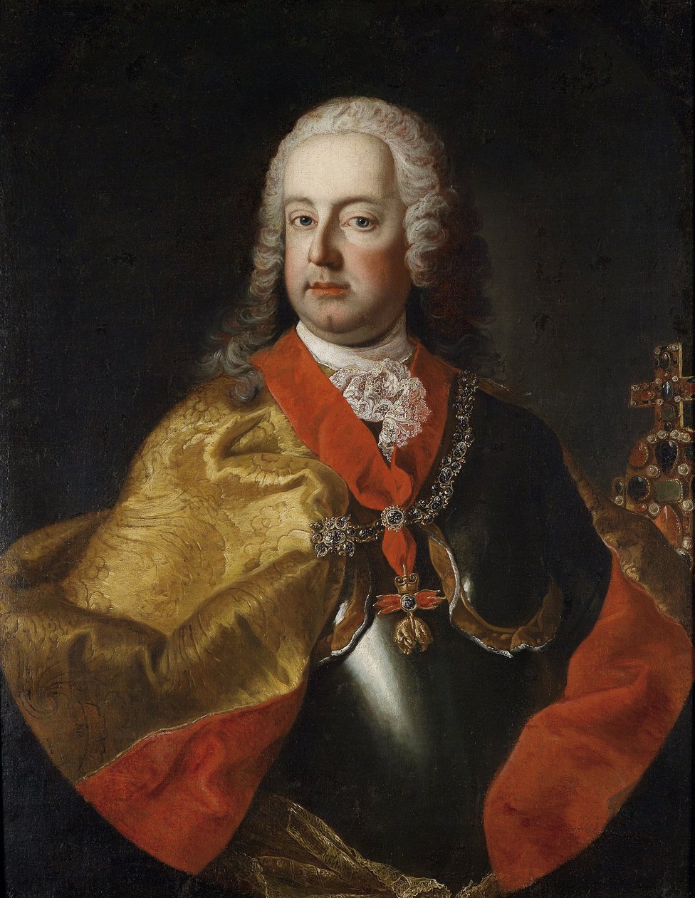 Retrato de Francisco I, Sacro Imperador Romano (1708-1765) de Workshop of Martin van Meytens