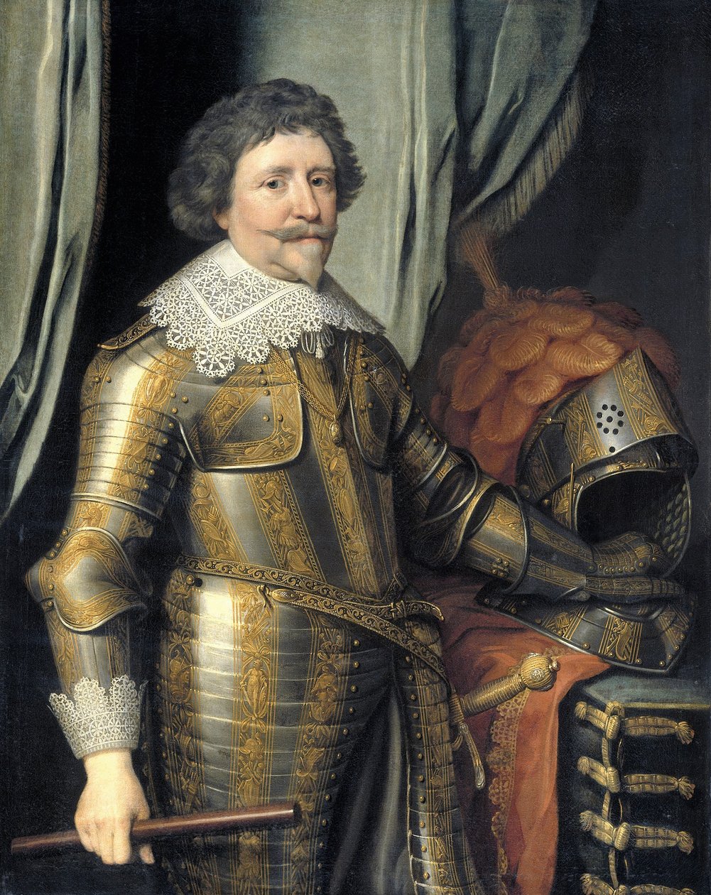Retrato de Frederico Henrique, Príncipe de Orange. de Workshop of Michiel van Mierevelt