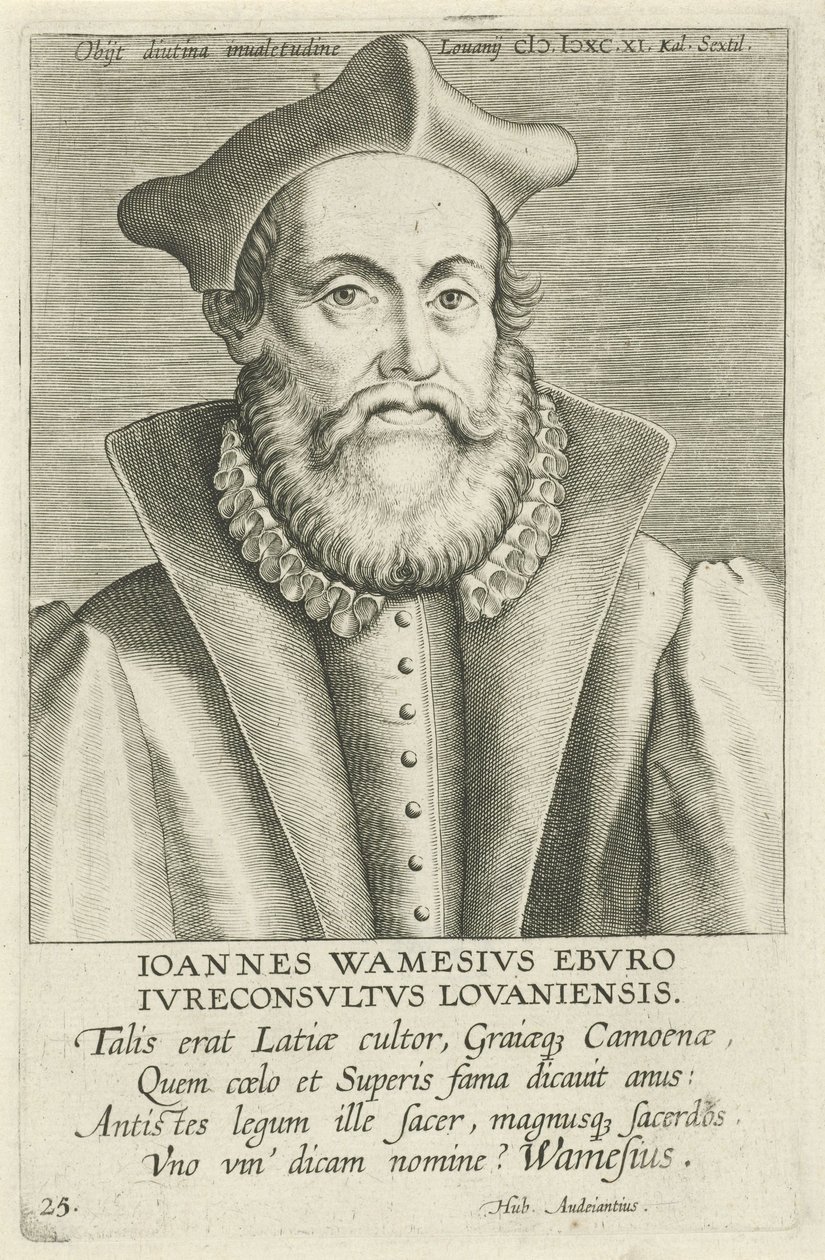 Retrato de Johannes Wamesius de Workshop of Philip Galle