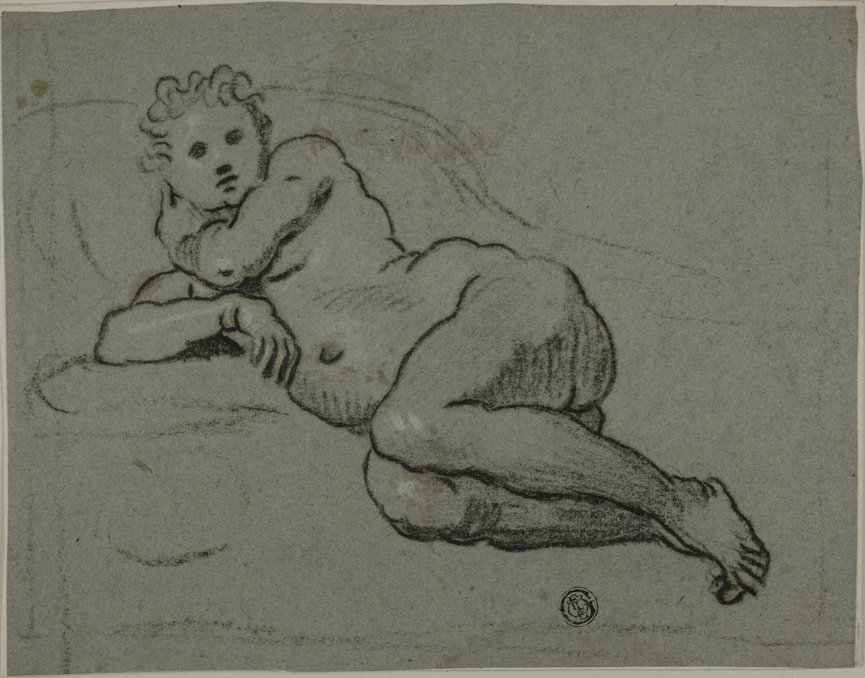 Nu reclinado de Workshop of Domenico Tintoretto