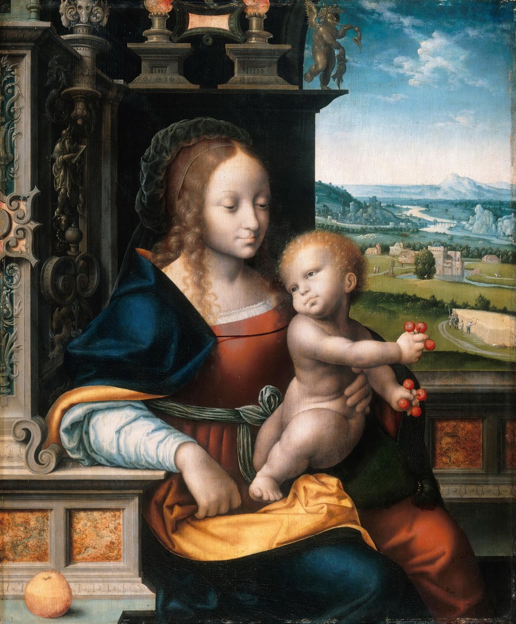 Nossa Senhora das Cerejas de Workshop of Joos van Cleve