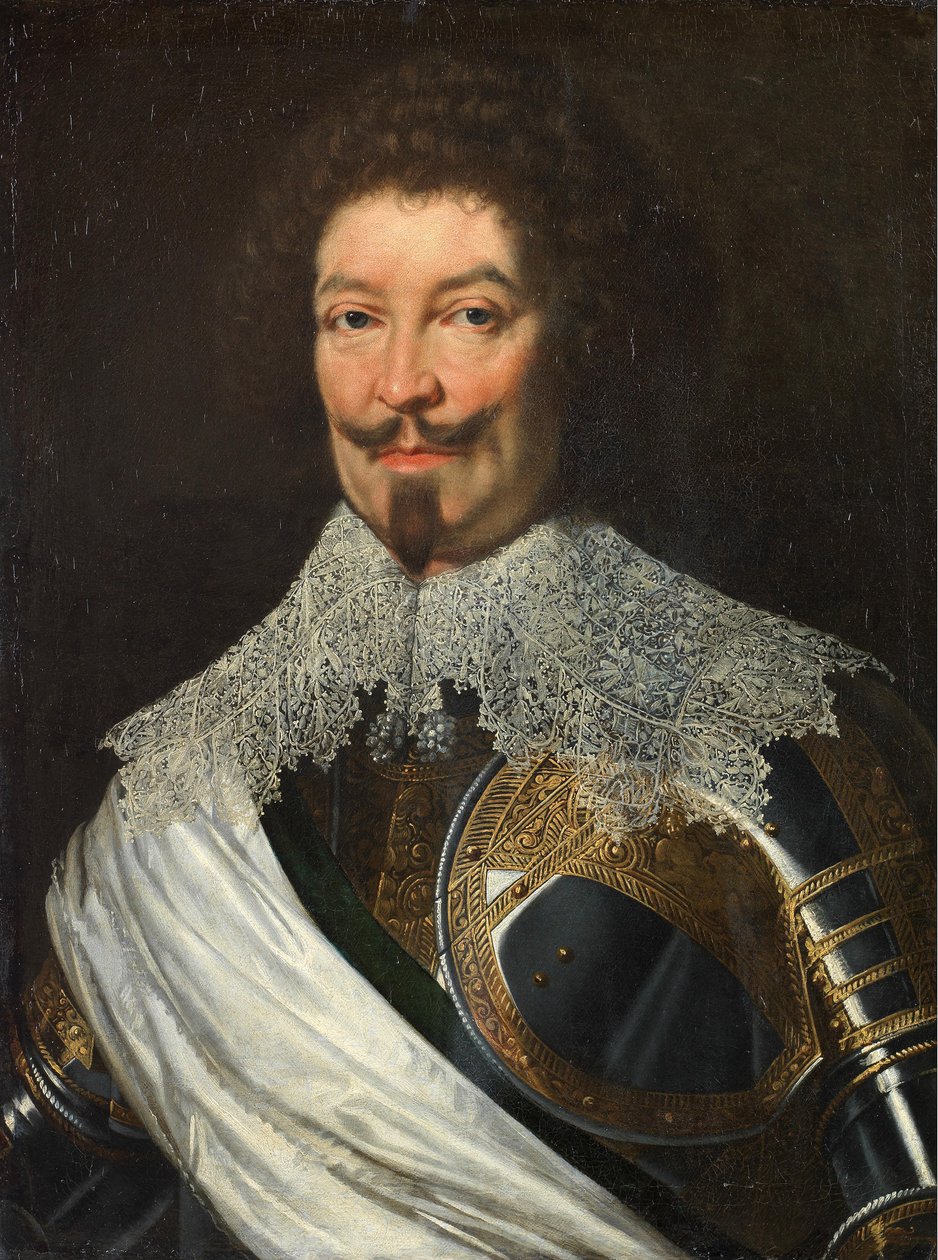 Retrato de Carlos de Lorena, quarto duque de Guise, com armadura de Workshop of Justus Sustermans