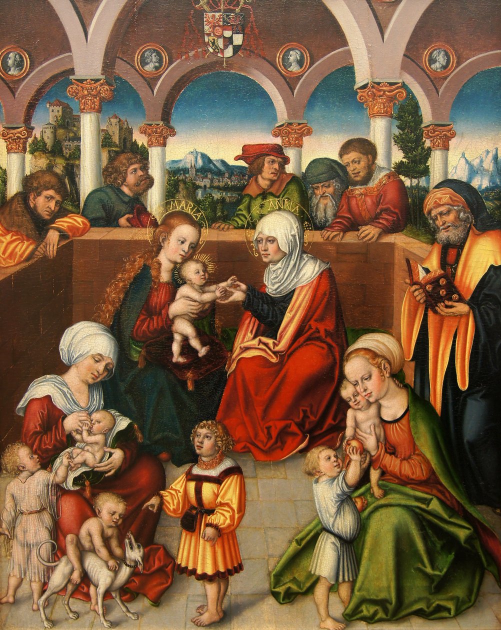 Alemão: Heilige Sippe O parentesco sagrado de workshop of Lucas Cranach the Elder