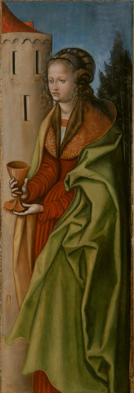 Alemão: Hl. Barbara St Barbara de workshop of Lucas Cranach the Elder