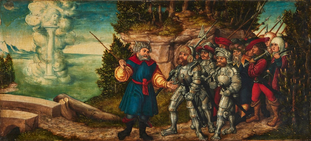 Alemão: Moses und die Wolkensäule Moisés e o Pilar de Nuvens de workshop of Lucas Cranach the Elder