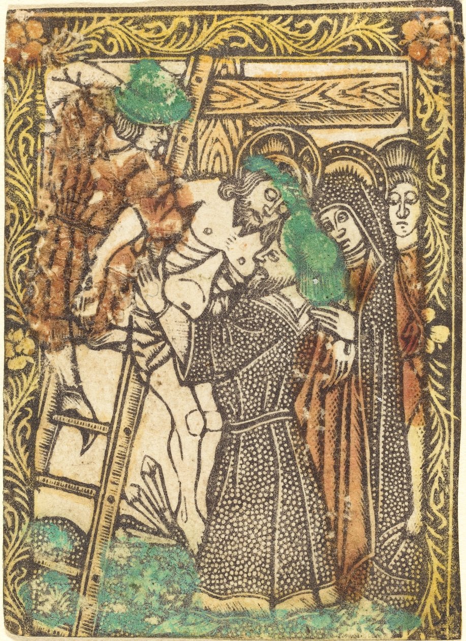 A descida da cruz de Workshop of Master of the Borders with