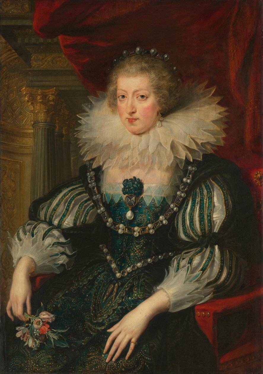 Holandês: Anna da Áustria (1601-1666) Ana da Áustria (1601-66). Esposa de Luís XIII, rei de França de Workshop of Peter Paul Rubens