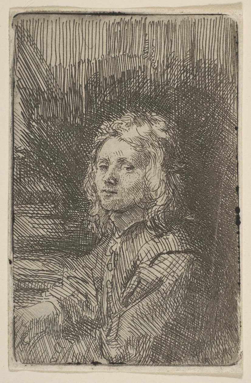 Jovem, Meio Comprimento, 1620-69. de Workshop of Rembrandt