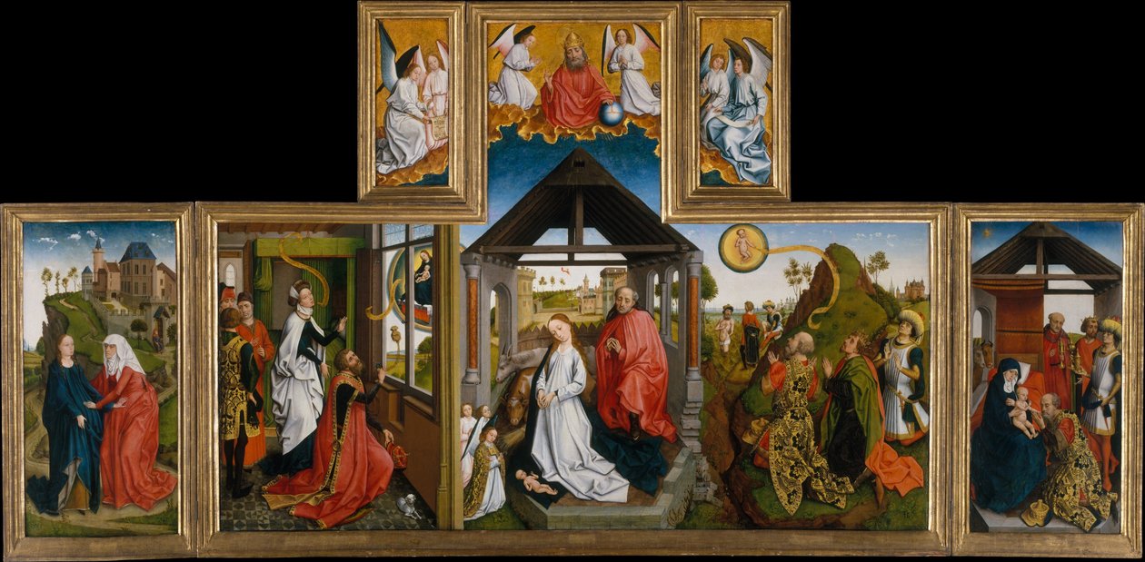 A Natividade, meados do século XV (têmpera e óleo sobre madeira) de Workshop of Rogier van der Weyden
