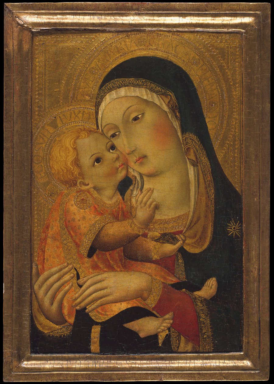 Madonna e Criança, c. 1448-60. de Workshop of Sano di Pietro