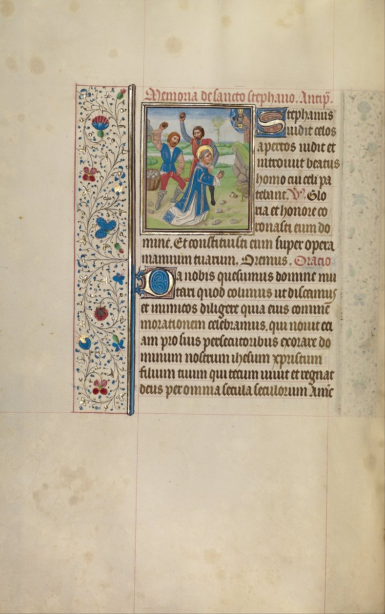 O apedrejamento de Santo Estêvão de Workshop of Willem Vrelant