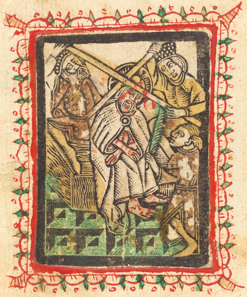 Cristo Coroado com Espinhos, 14701480. de Workshop of the Master of the
