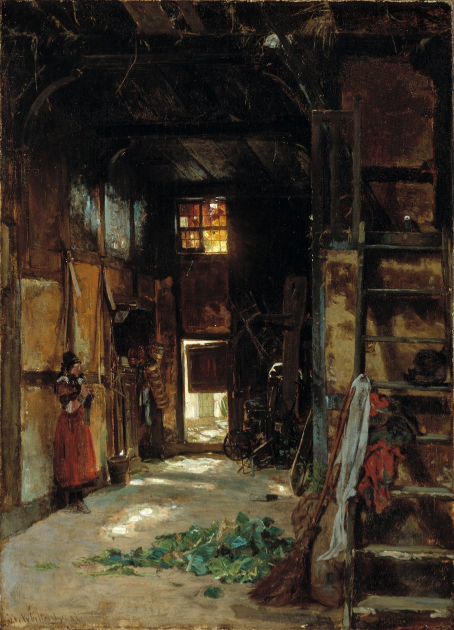 Interior de uma casa de campo da Vestefália de Worthington Whittredge