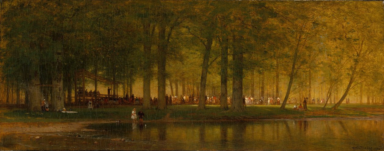 A Reunião do Acampamento, 1874. de Worthington Whittredge