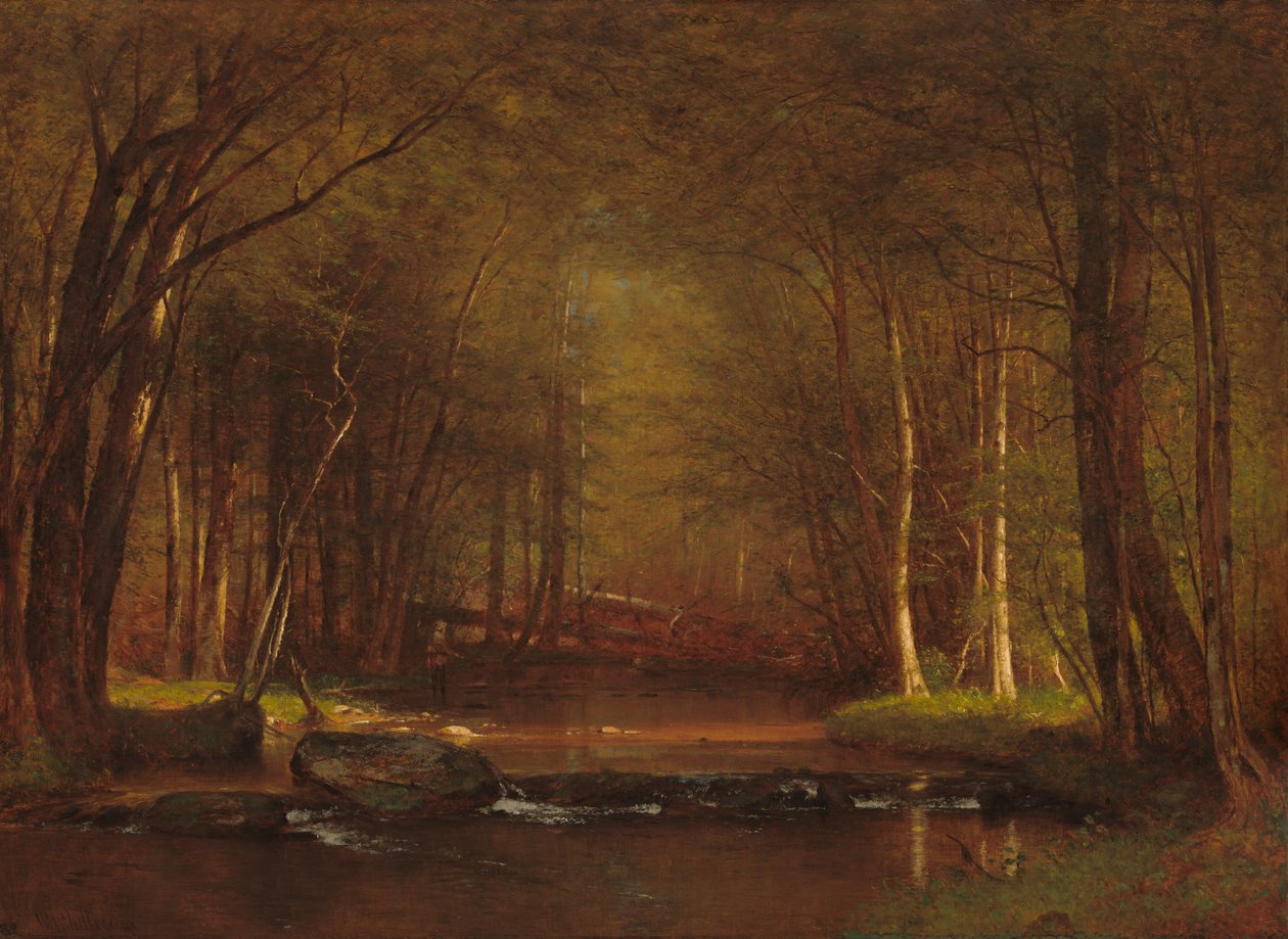 Trout Brook nas Catskills de Worthington Whittredge