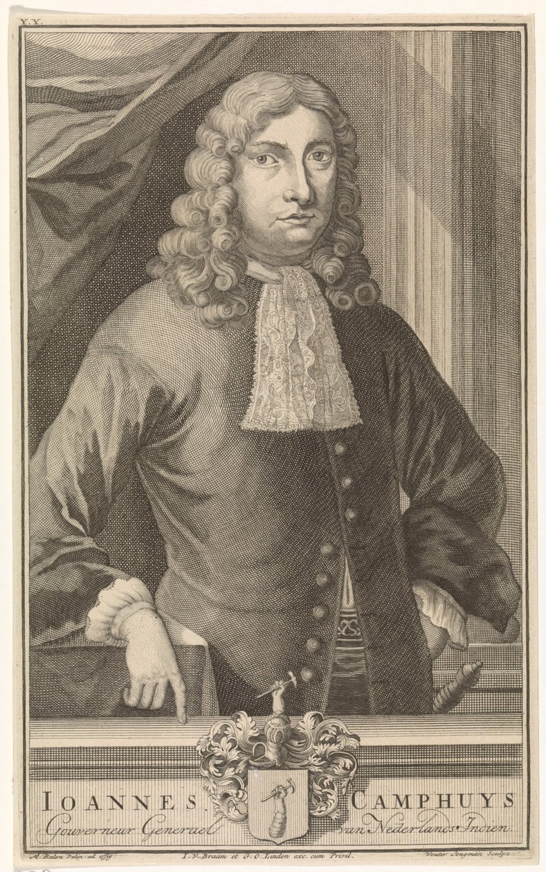 Retrato de Johannes Camphuys, governador-geral das Índias Orientais Holandesas de Wouter Jongman