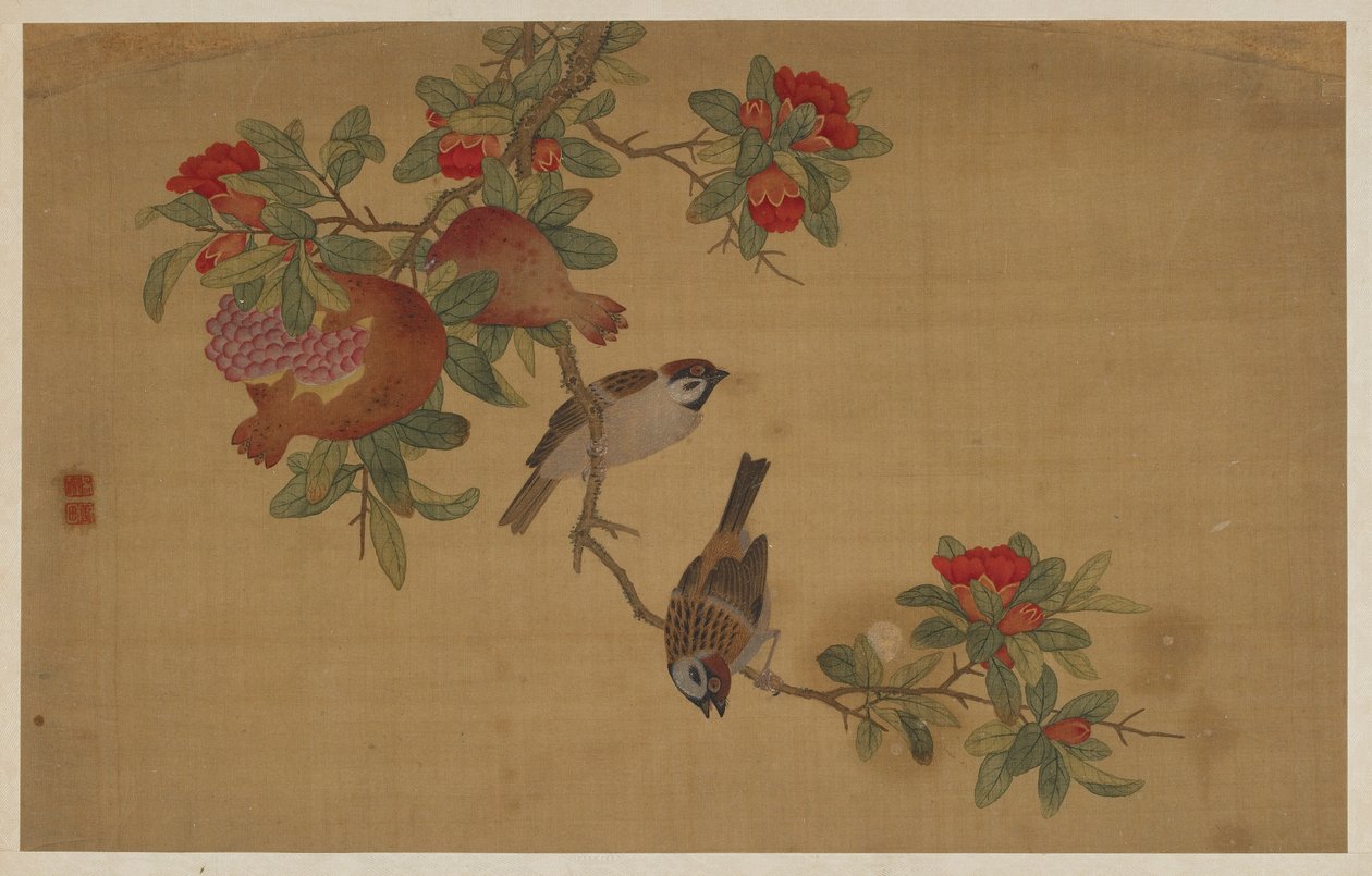Aves, Frutas e Flores, Dinastia Qing, 1741. de Wu Zhang