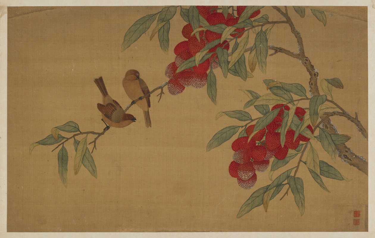Aves e frutas de Wu Zhang
