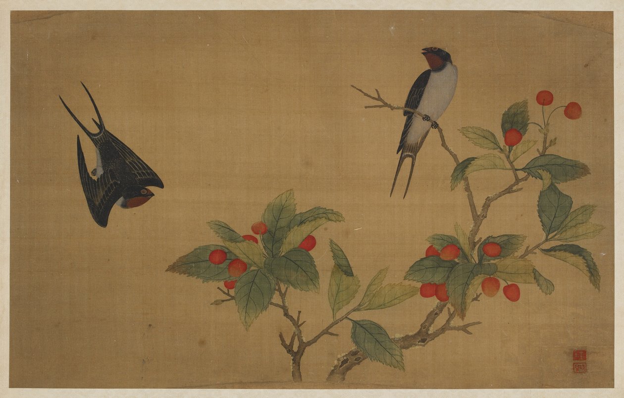 Aves e frutas de Wu Zhang