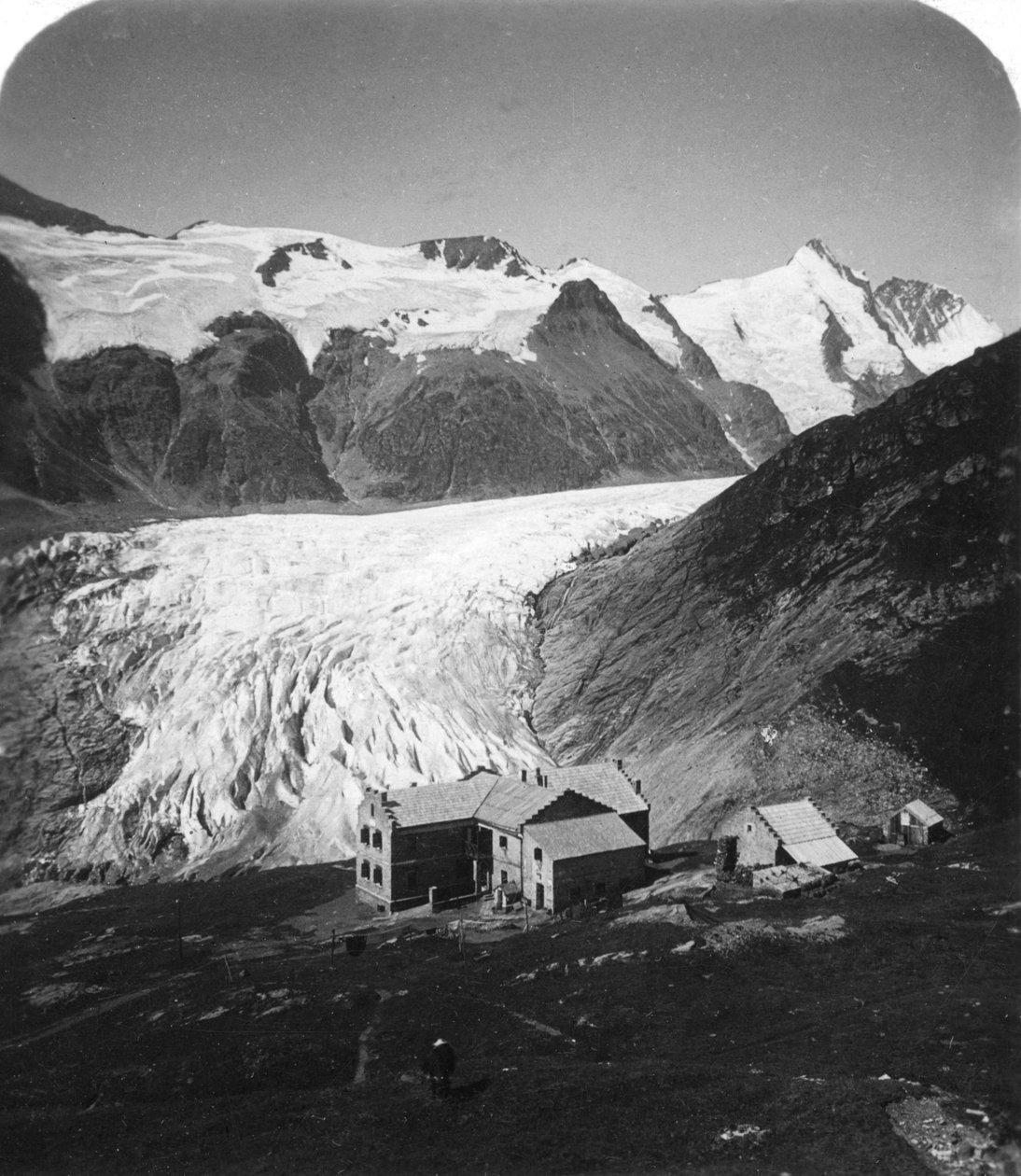 Glocknerhaus, Grossglockner, Áustria, c1900s. de Wurthle and Sons