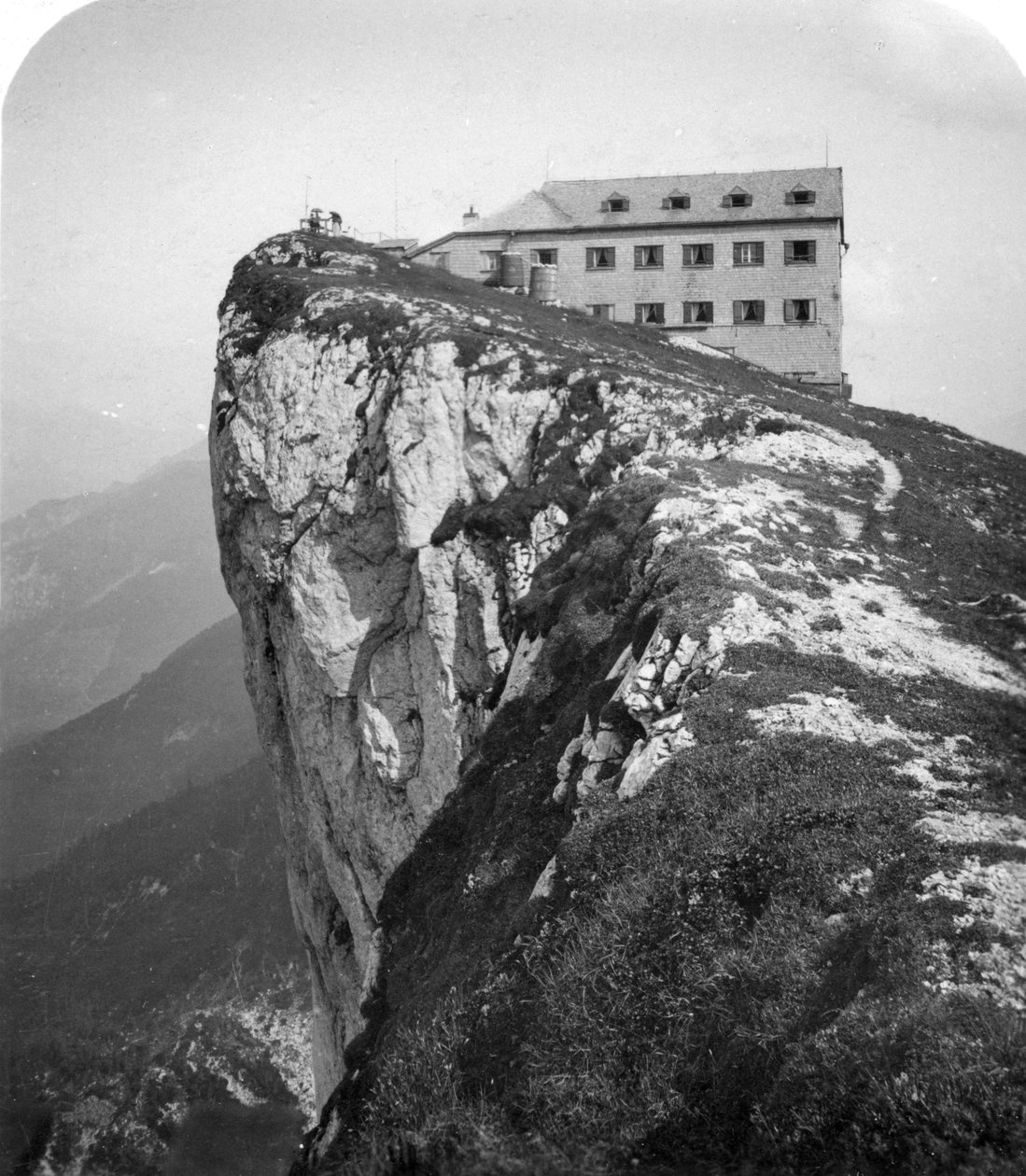 Hotel no topo do Monte Schafberg, Salzkammergut, Áustria, c1900s. de Wurthle and Sons
