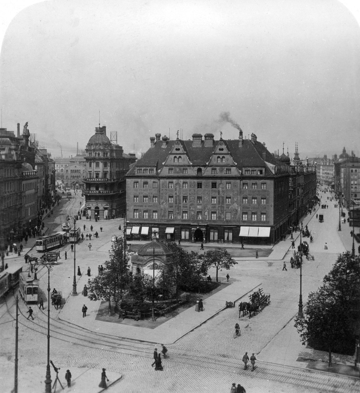 Karlsplatz, Munique, Alemanha, c1900s. de Wurthle and Sons