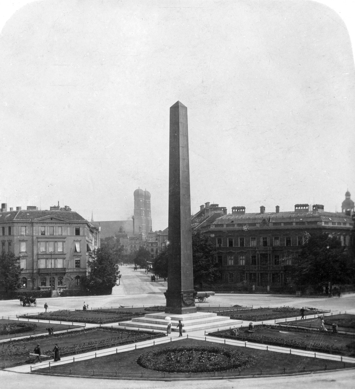Karolinenplatz, Munique, Alemanha, c1900s. de Wurthle and Sons