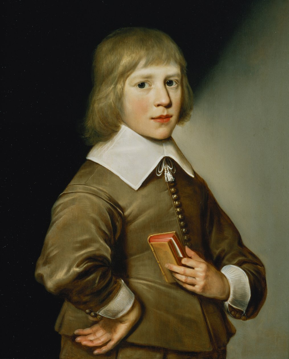 Retrato de um menino de Wybrand Simonsz. de Geest
