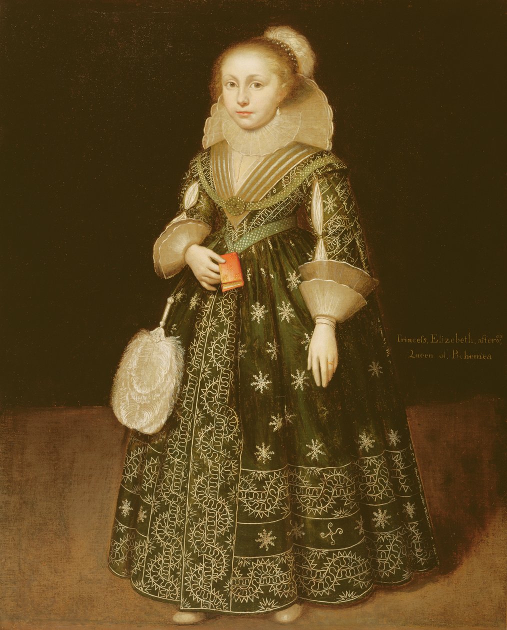 Retrato de uma jovem garota, tradicionalmente chamada Elizabeth, Rainha da Boêmia (1596-1662) de Wybrand Simonsz. de Geest