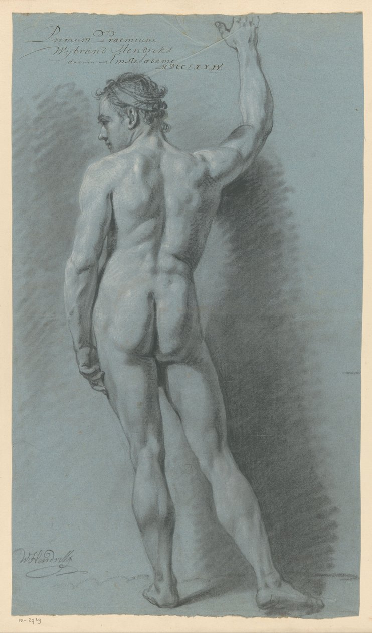 Nu masculino em pé, visto de costas (1.º prémio, 1774) de Wybrand Hendriks
