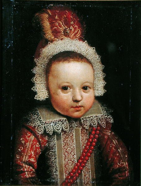 Retrato de uma criança (óleo sobre painel) de Wybrand Simonsz. de Geest
