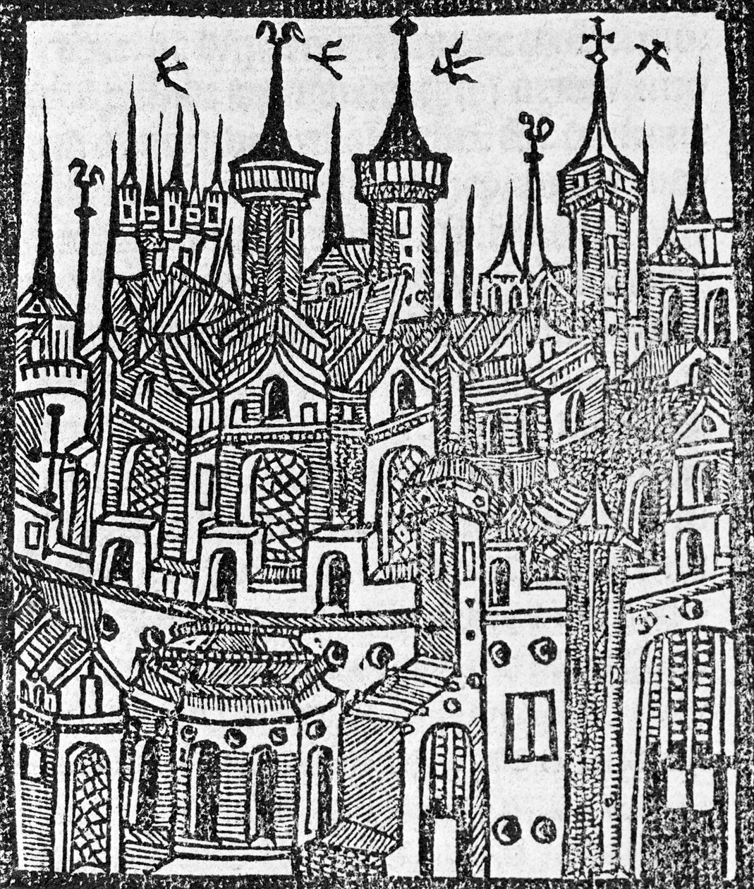 Lenhador de The Chronicle of Englonde, 1497 de Wynkyn de Worde