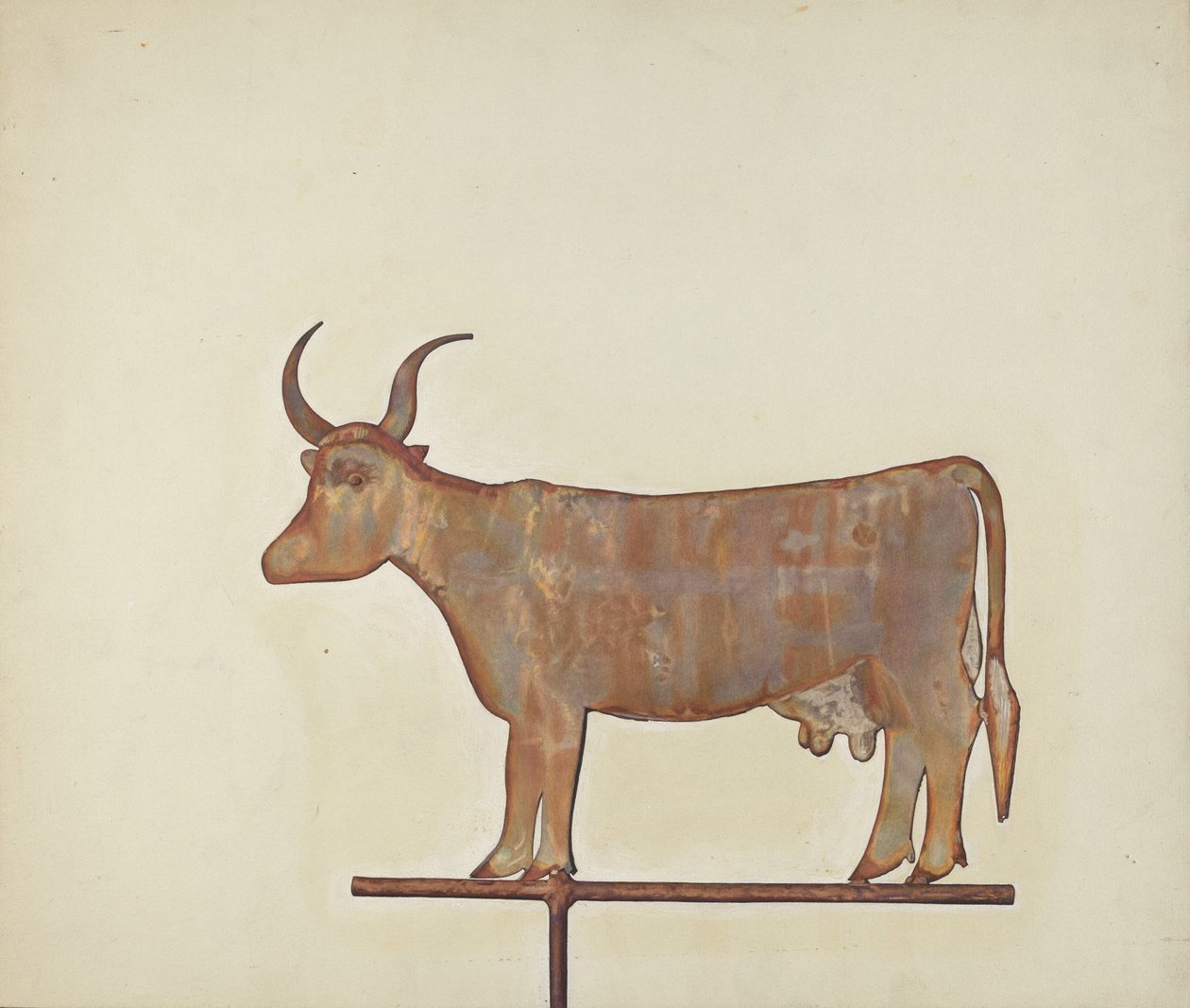 Cow Weather Vane, c. 1938. de Wynna Wright