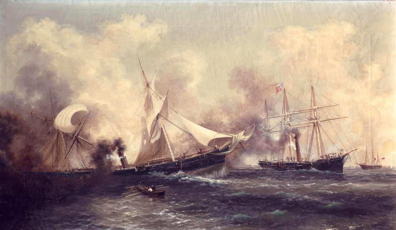 USS Kearsarge afundando o Alabama de Xanthus Russell Smith