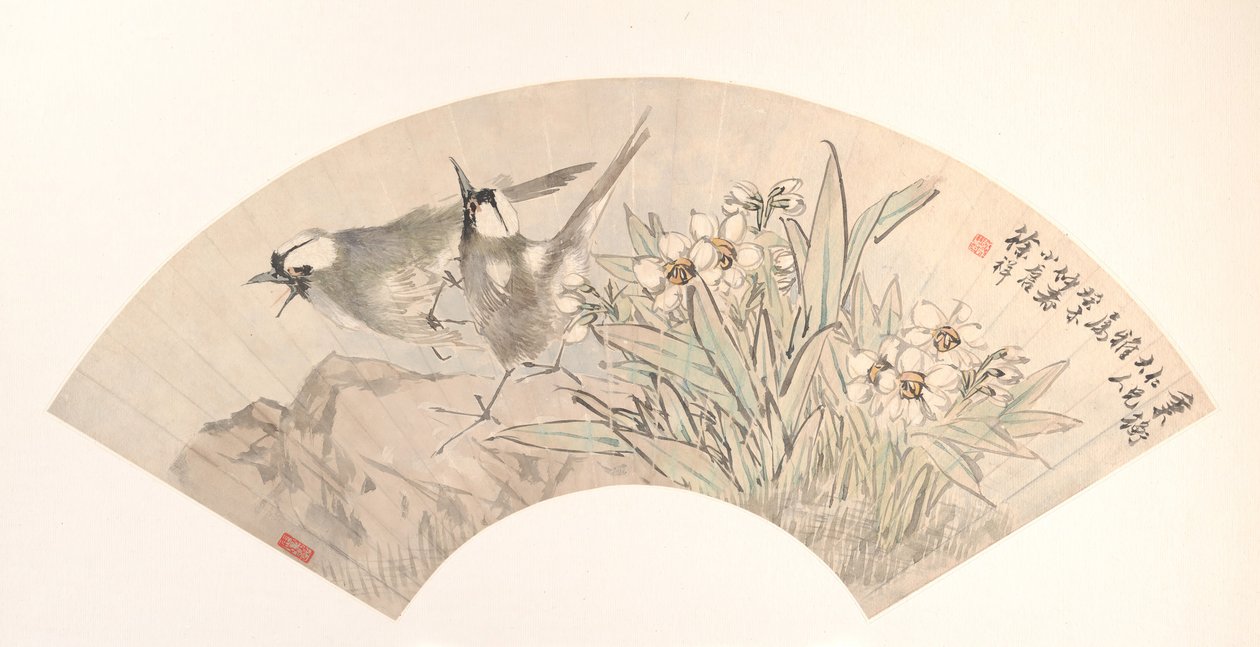 Birds and Narcissus, datado de 1883. de Xu Xiang
