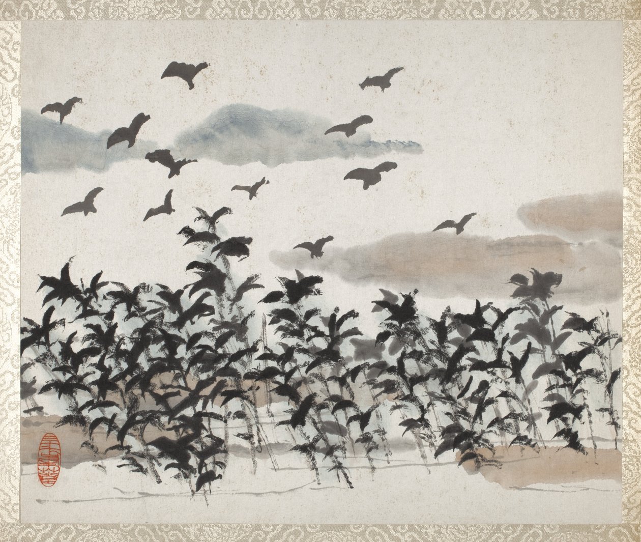 Álbum de paisagens e caligrafia para Liu Songfu de Xugu