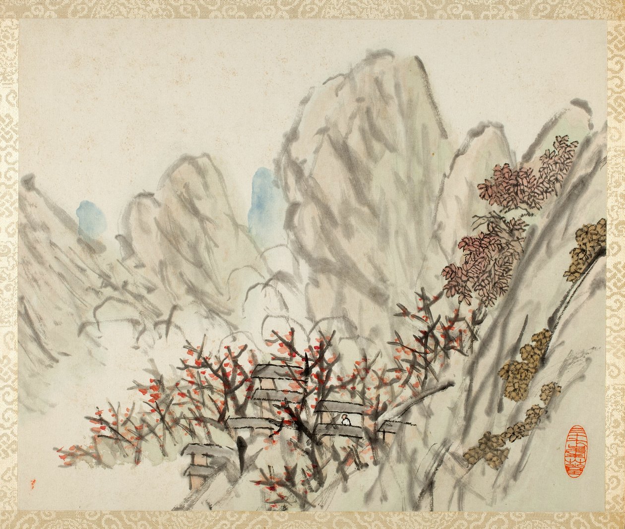 Álbum de paisagens e caligrafia para Liu Songfu de Xugu
