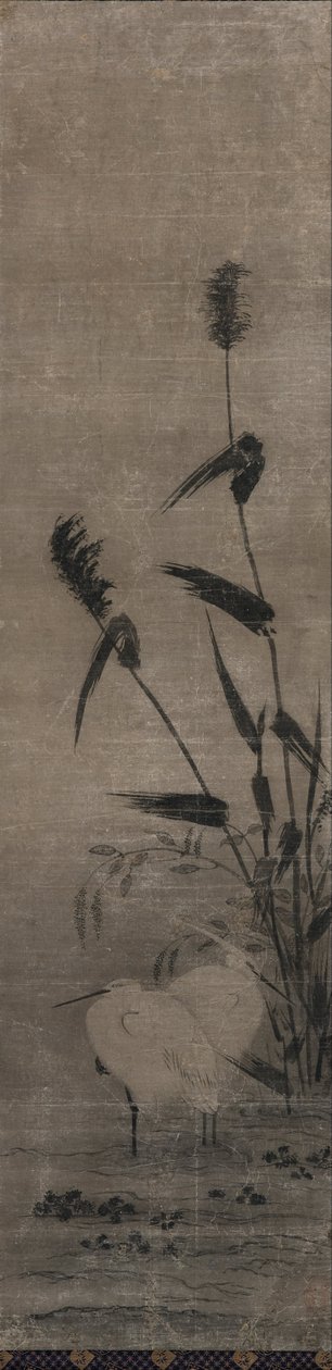 Duas garças de Yamaguchi Sekkei