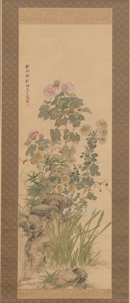 Autumn Flowers, 1843. de Yamamoto Baiitsu