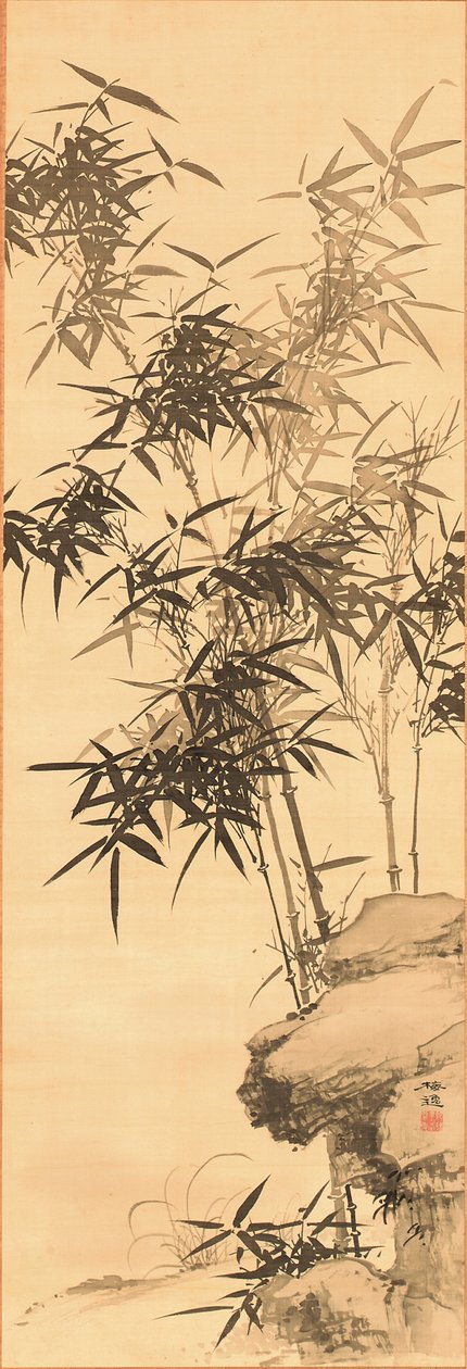 Bambu, antes de 1856 ( tinta sobre seda) de Yamamoto Baiitsu