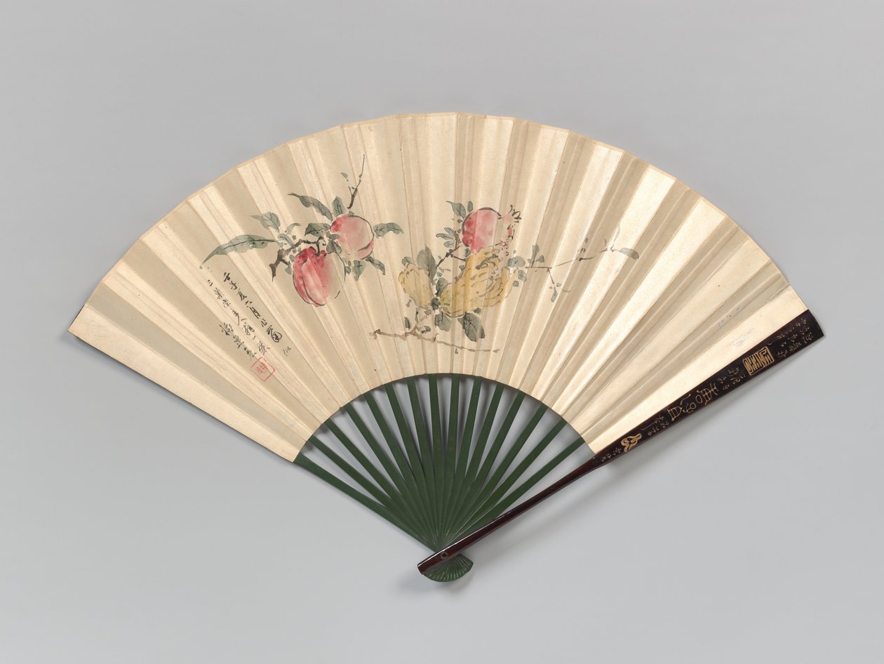 Pêssegos, Romã e Cidreira Dedos, 1832. de Yamamoto Baiitsu
