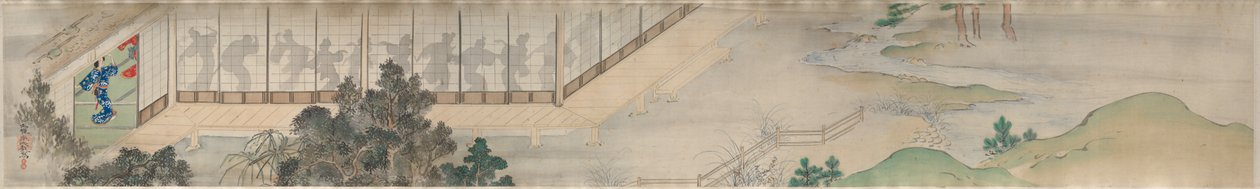 Os Dançarinos das Sombras, de 1800. de Yamamoto Baiitsu